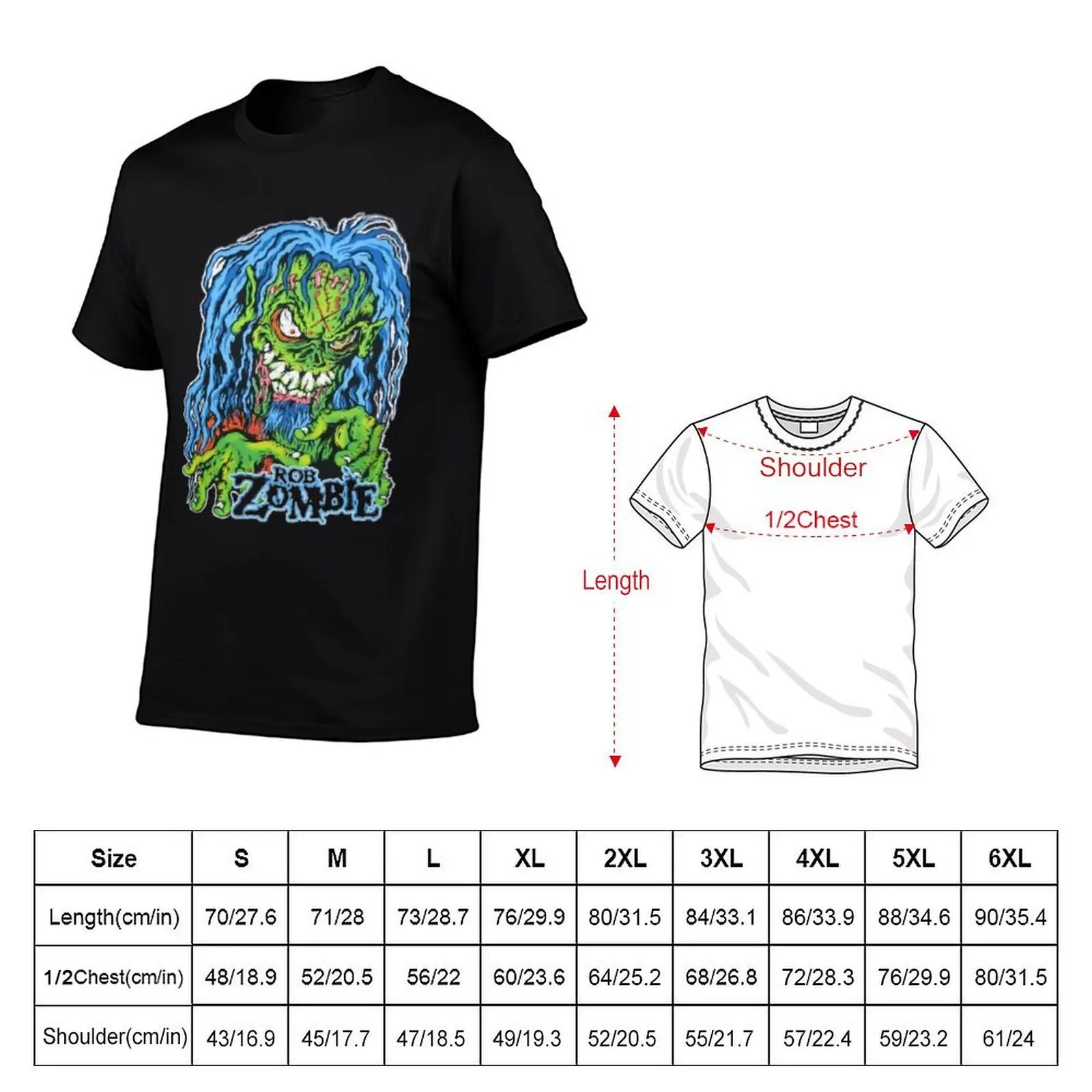 Rob zombie T-Shirt man t shirts for men casual funny t shirts cotton T-Shirt