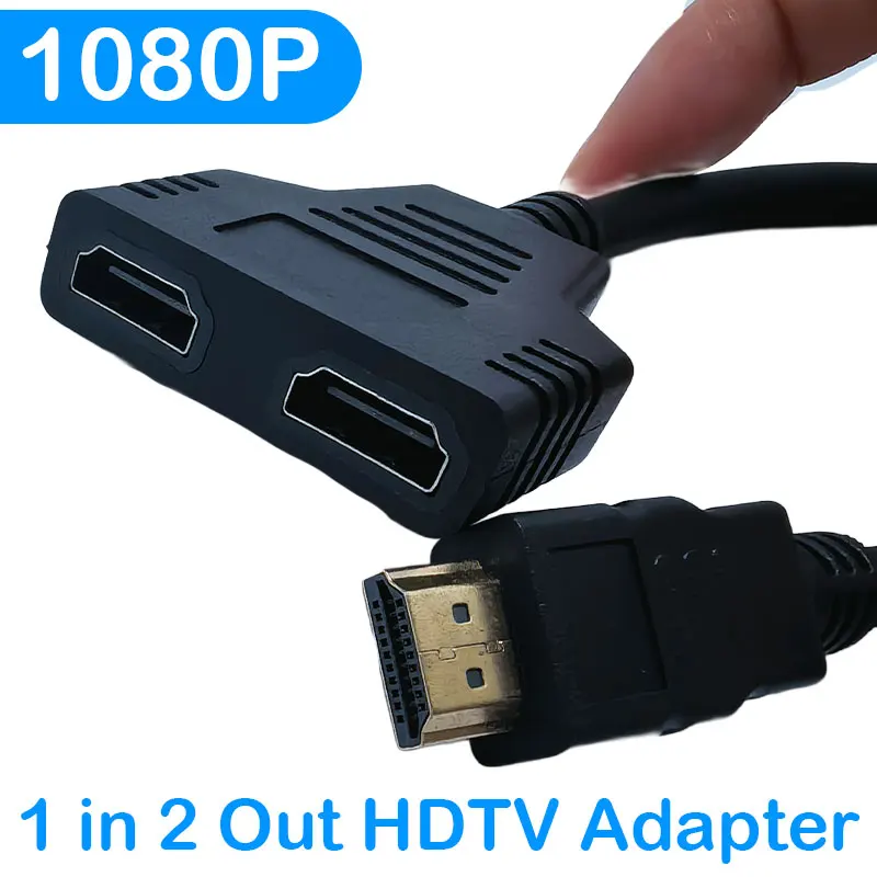 1080P HDMI  Splitter Cable HDMI Male to Dual HDMI Female Y Cable, Only Mirror Output, Cannot Extend Display