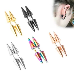 1Pair Fashion 316L Stainless Steel Spike Stud Earrings for Women Men, Classic Cartilage Tragus Helix  Earring Piercing  Jewelry