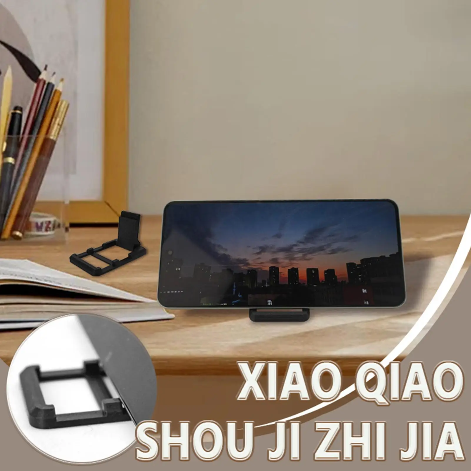 데스크탑 접이식 전화 홀더 휴대 전화 태블릿 홀더 크래들 도크 사무실 주방을위한 소형 다목적 스마트 폰 킥 스탠드