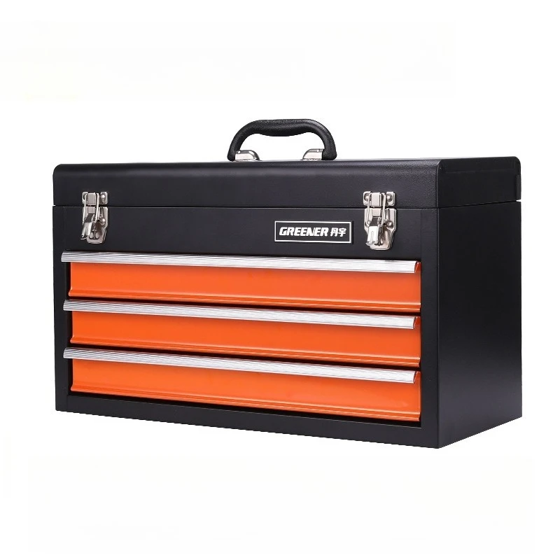 صندوق أدوات محمول مقاوم للماء وقابل للقفل، أداة معدنية ذات سعة كبيرة، منظم ورشة عمل جراج الصدر، Electricista #6