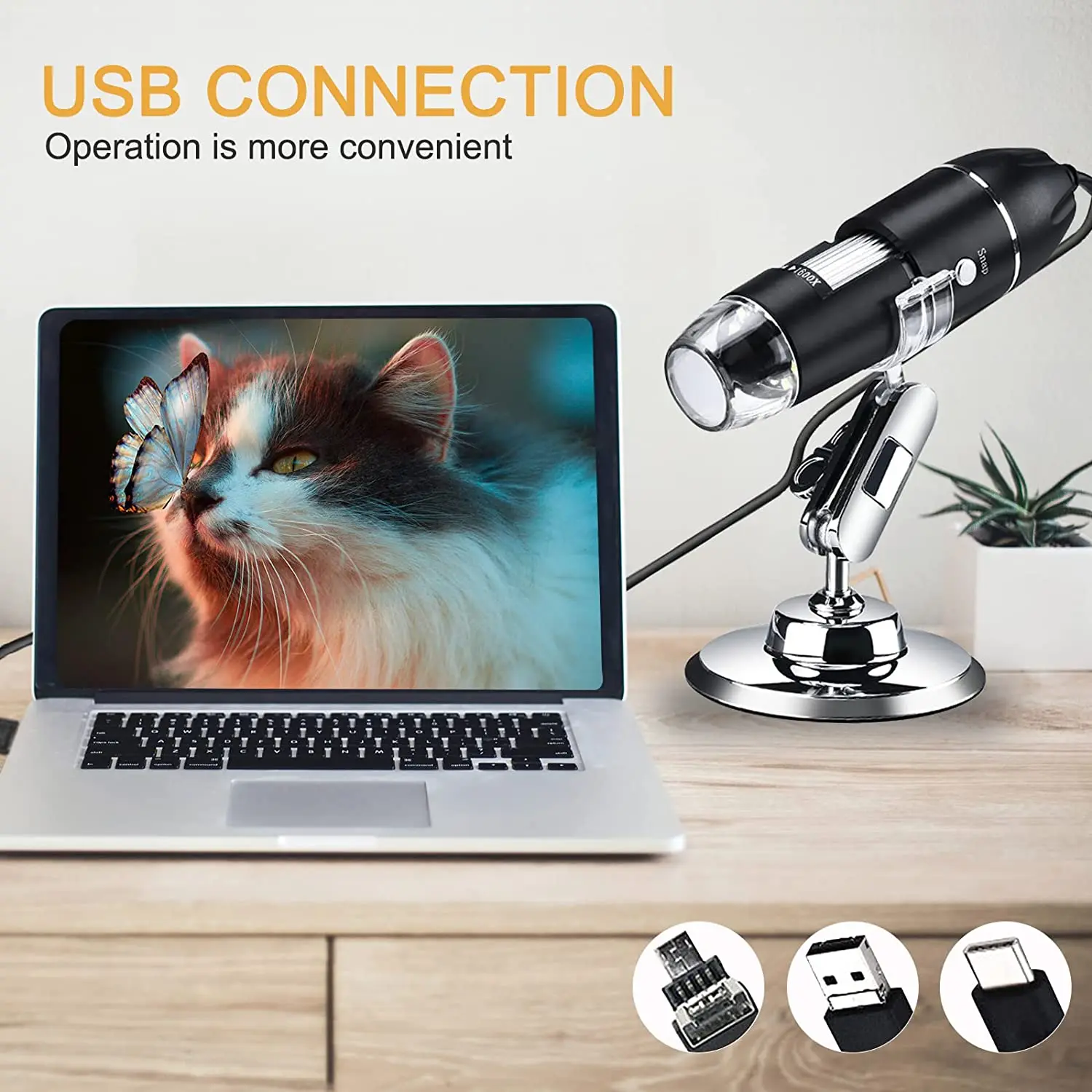 X4D 1600X Digital Microscope Camera 3in1 Type-C USB Portable Electronic Microscope For Soldering Magnifier Phone Repair tools