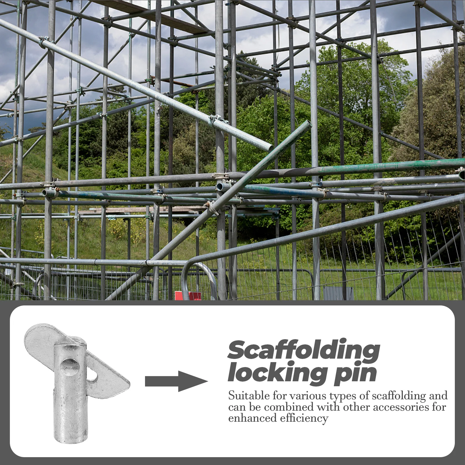 8pcs Scaffolding Lock Pin 11mmx38mm Galvanized Replaceable Fixing Pins Professional Accessories Durable Precise Safe Performance