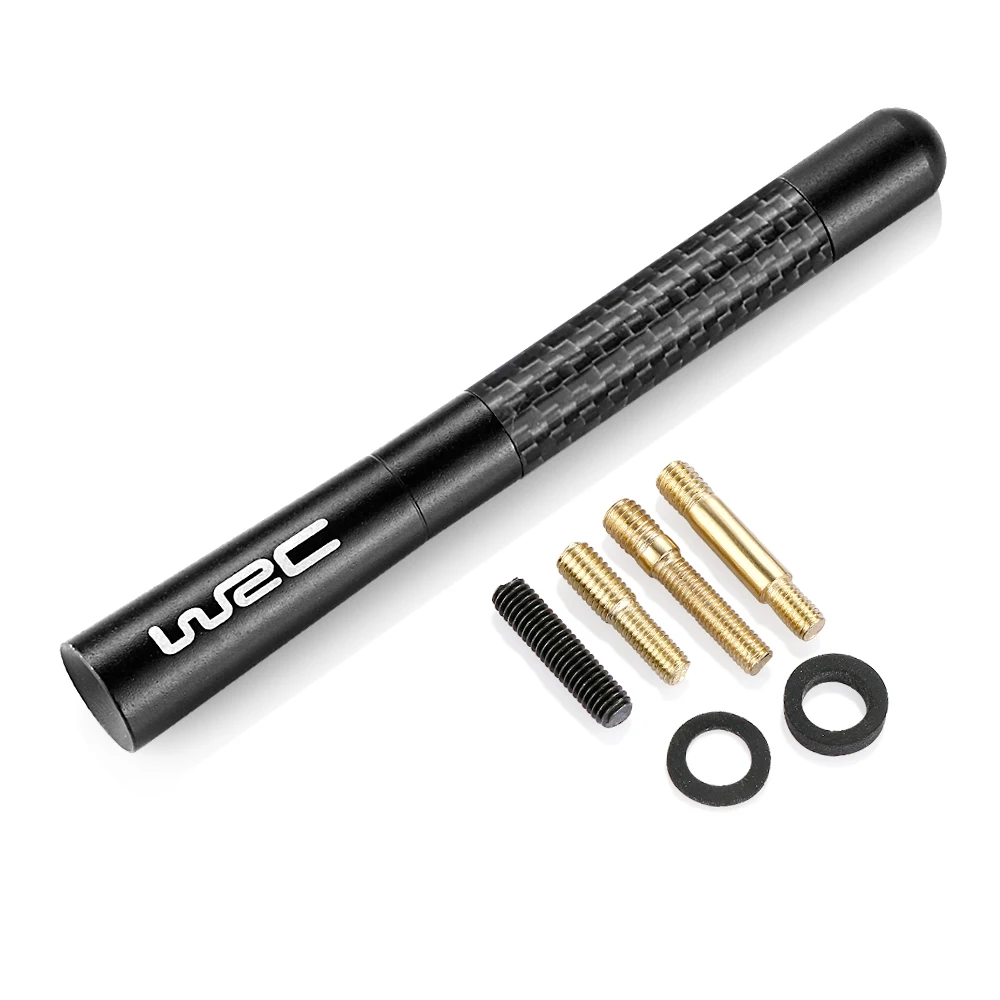 12CM Car Aerial For Ford Fiesta WRC WOLF Carbon Fiber Short Roof Antenna Radio FM Auto Exterior Styling Accessories Tuning Decor