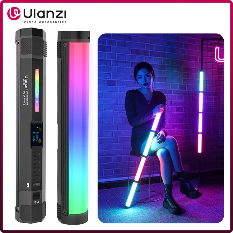 Ulanzi VL110 24CM Handheld Licht Zauberstab 2500K-9000K RGB Bunten Stick Licht 2600mAh Montiert Magnetische LED Licht Stick für Video