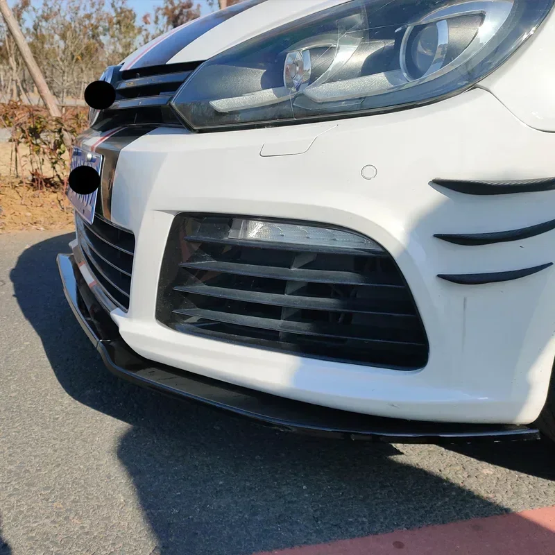 フロントバンパーリップ Compatible With For Golf 6 MK6 For Variant For Wagon 2 VW Golf GTI GTD MK6 2008-2013用カーボンファイバーフロントリップスポイラー