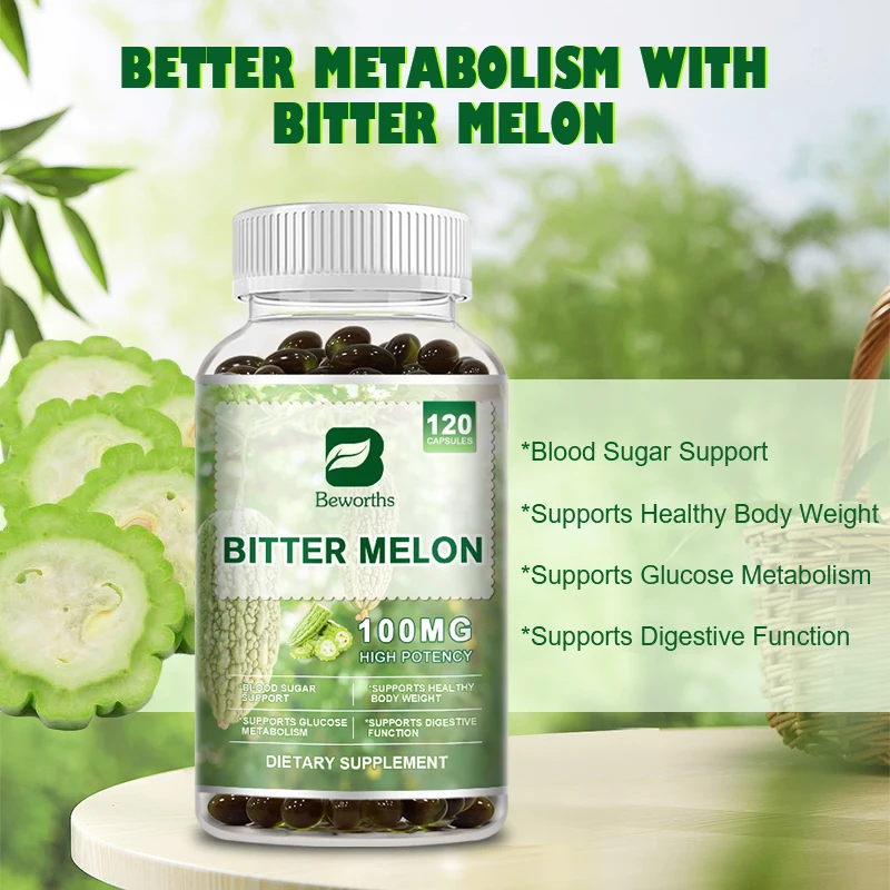 ﻿BEWORTHS Natural Plant-Insulin Bitter Melon Capsules for Blood Sugar Health Cardiovascular and Metabolic Health