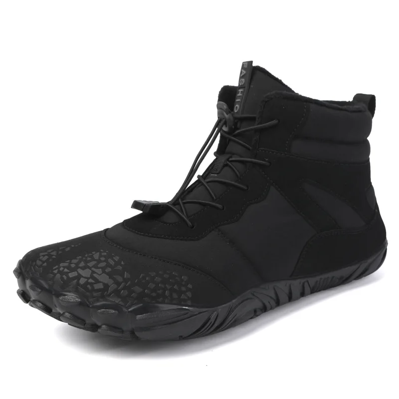 Zupełnie nowe buty zimowe dla mężczyzn Kobiety Śnieg Barefoot Outdoor Antypoślizgowe ciepłe futro Casual Sneakers Plus Size Buty do kostki Buty