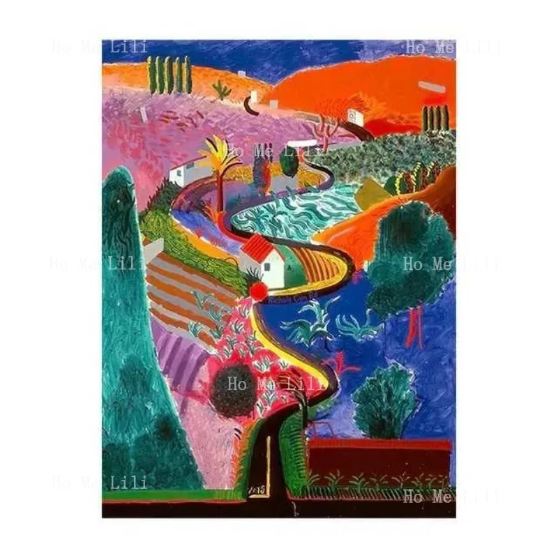 Letrero De Metal De David Hockney Mulholland Impulsa Arte Pared Lienzo Pinturas Paisaje Modernas Para Salas De Estar Decoración Del