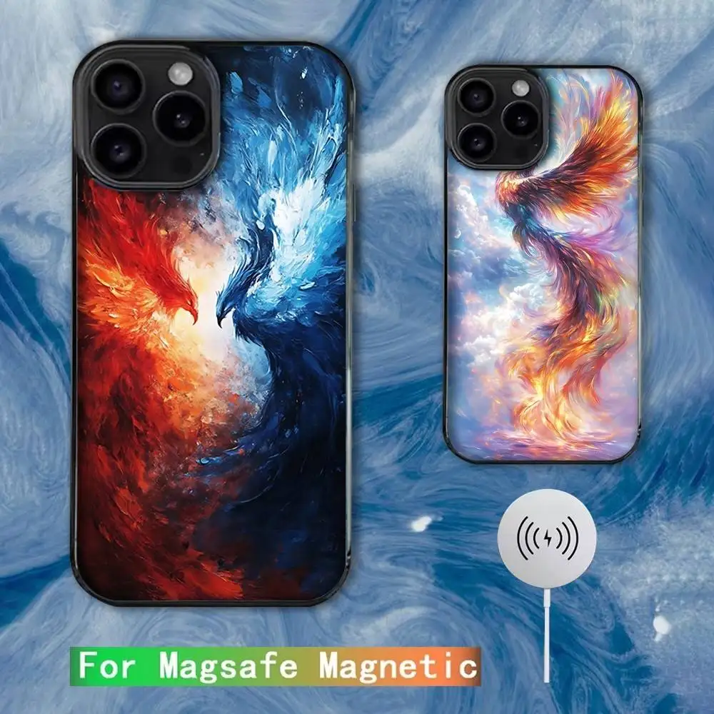 

Phoenix Cool Colorful Phone Case For iPhone 16e,16,15,14,13,12,11,Plus,Pro,Max,Mini Magsafe Magnetic Wireless Charging