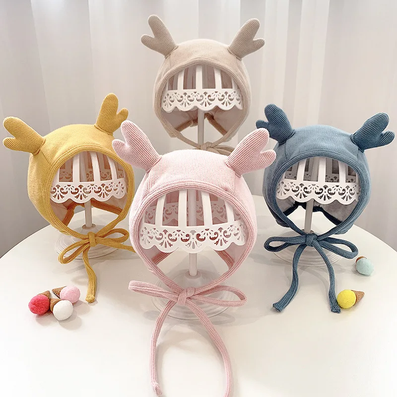 Winter Baby Hoodie Beanies Pure Cotton Newborn Fetal Hat 0-1