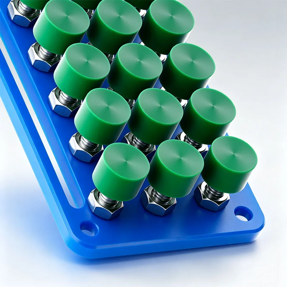Adjustable Urethane Tip Stopper Bolt PU Buffer Stop Screw Rubber Coated Anti-Collision Positioning Limit Screw