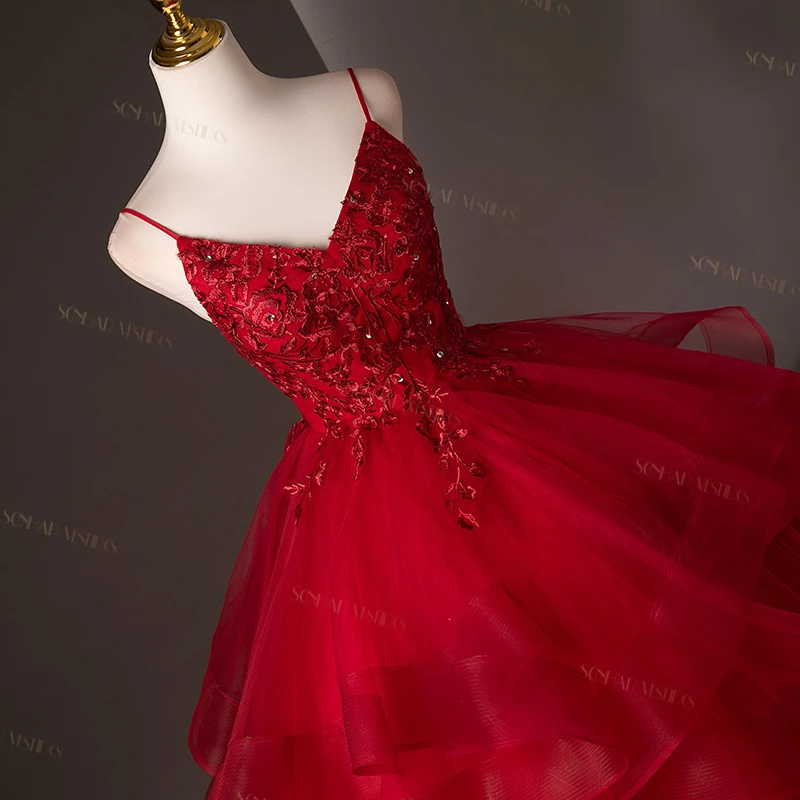 Red Party Dress Cheap 15 Quinceanera Dresses Ball Gown Sweet Prom Dress Customized 15 Year Old Dresses For Quinceanera image 6