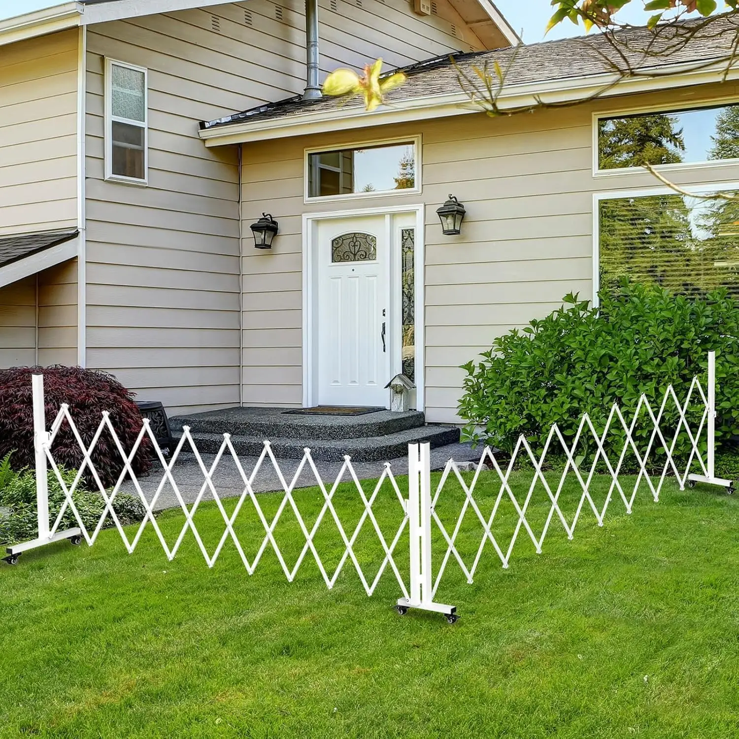 Tsayawa 18 Feet Wide Rotating Driveway Gate Fence For Dogs Outdoor - 41.3