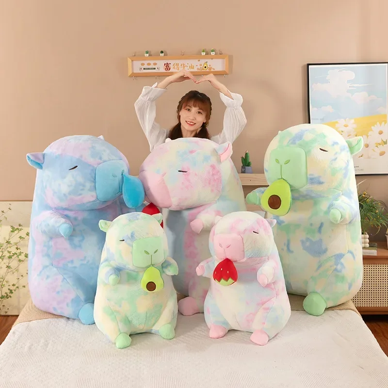 

55cmStretching Capybara Plush Toy Gradient Color Soft Capibara Anime Fluffty Toy Cute Cartoon Capybara Plush Doll Children Gifts