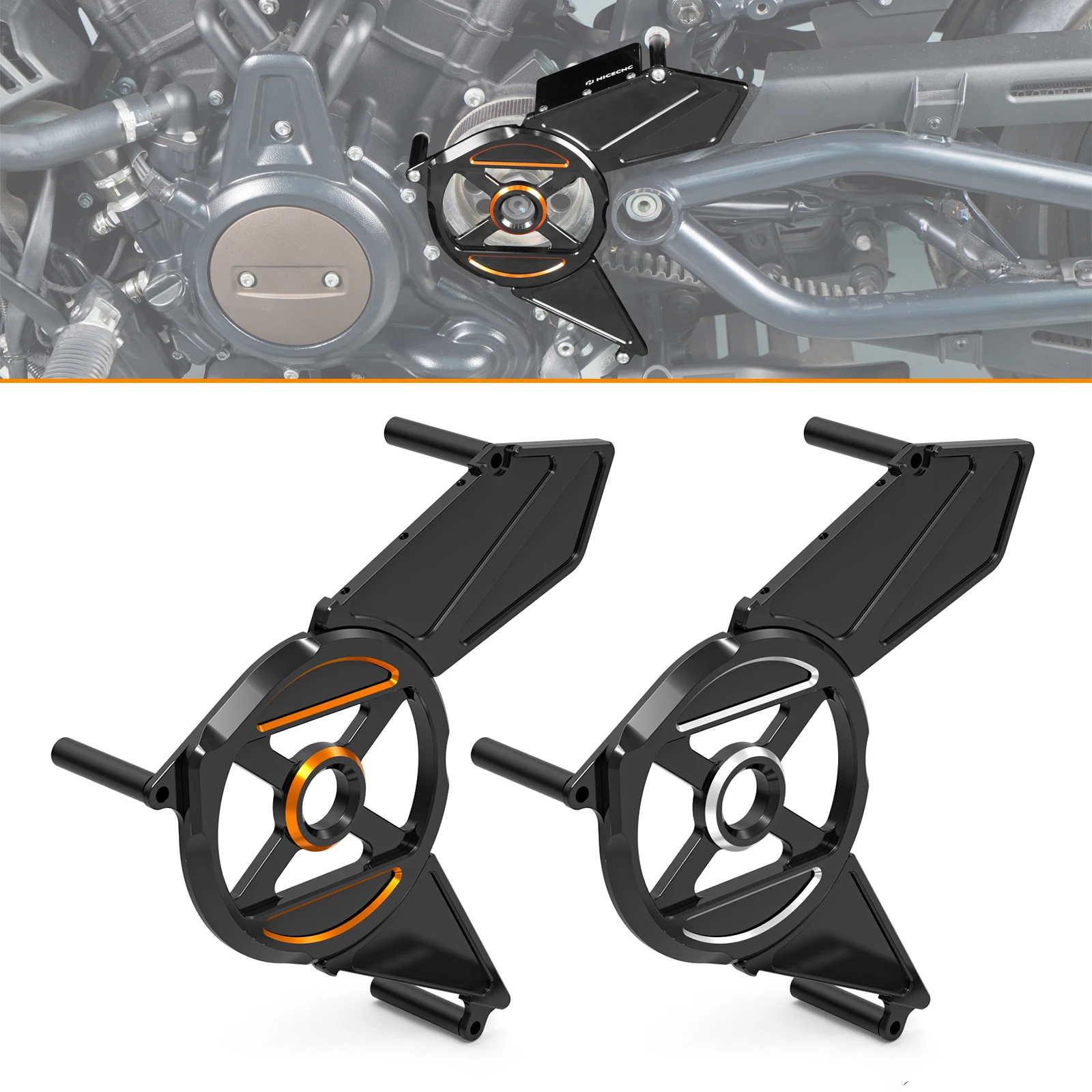 

Motorcycle Pulley Cover Sprocket Guard Cover for Harley Sportster S RH1250S Pan America 1250/Special RA1250 Nightster/Special