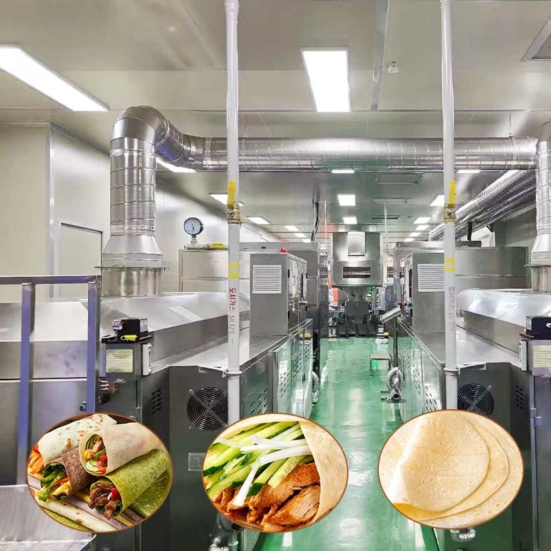 Tortilla Production Line Automatic Fault Warning Burrito Wrap Line for Stable Daily Tortilla Manufacturing
