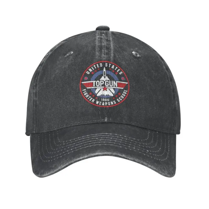 Custom Top Gun Maverick Baseball Cap Cotton Hip Hop Men Women's Adjustable US Fighter Weapons School Worn Dad Hat Spring