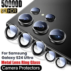 Camera Lens Protector Glass for Samsung Galaxy S24 S23 S22 Ultra Metal Lens Ring Glass for Samsung S23 S24 Plus Camera Film