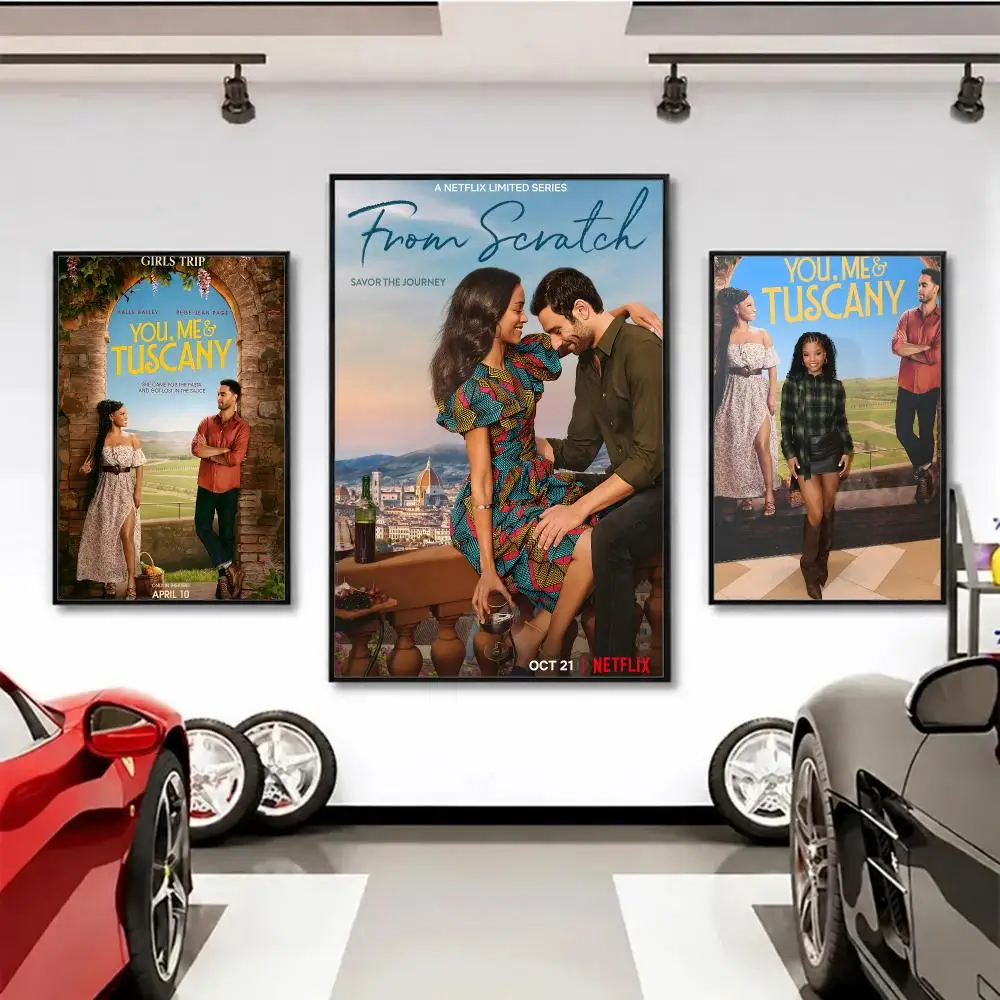 art You,Me & Tuscany Poster Wall Posters Art Print HD Print Self-Adhesive Waterproof Wall Stickers Room Decoration