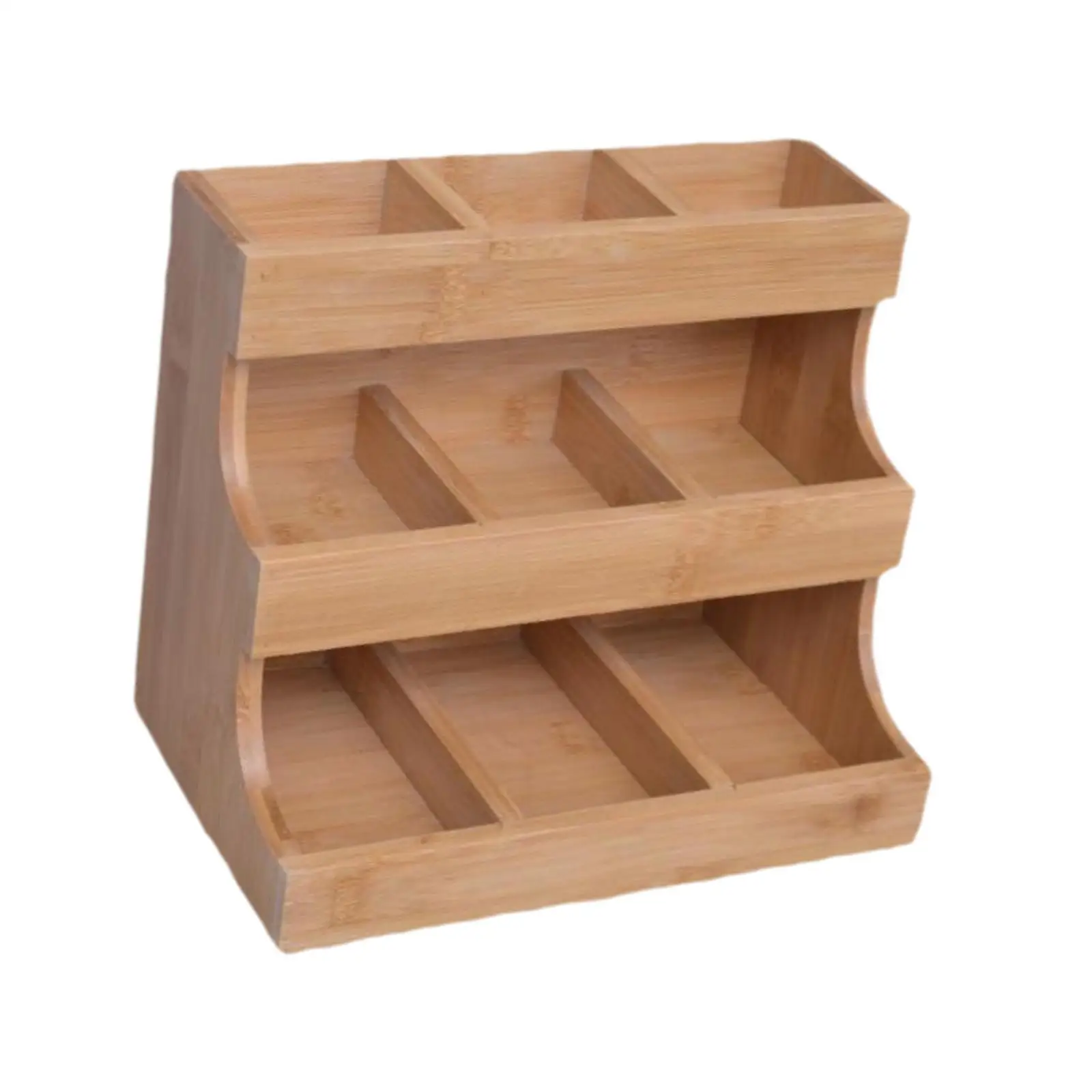 

Tea Bag Organizer Vertical Display Stand Tea Rack Tea Bag Station Wood Tea Box Container for Kitchen Cabinet Dorm Pantry Office