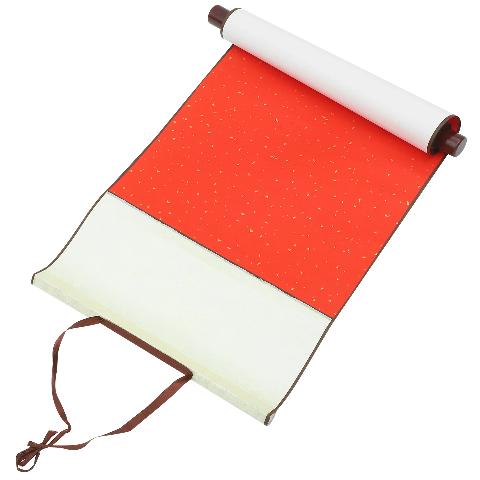 

s Calligraphy Blank Scroll Chinese Painting Paper Red Gold Rice 4ft Semi Raw Material Lightweight for Home