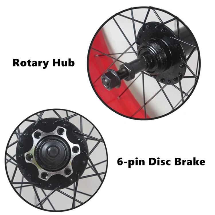 LXWKAI Roue de vélo Fat Bike 20/26 Pouces Frein à Disque à dégagement Rapide 32/36 Trous Roue de vélo de Neige en Alliage d'aluminium Moyeu à 2 roulements, Roue Avant, 20