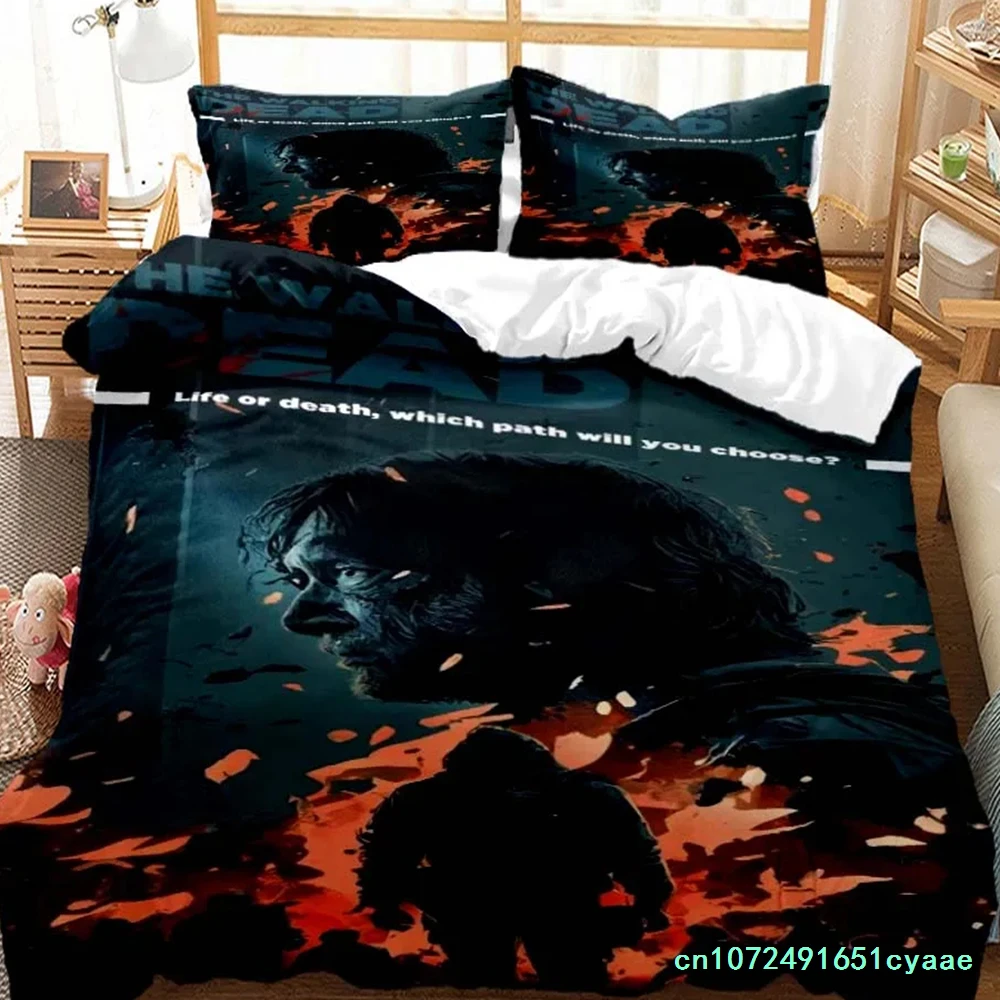 Horror Die Walking Dead Printed Bedding Set Luxury Queen Bedding Set Soft And Comfortable Customized Bedding Set For Boy
