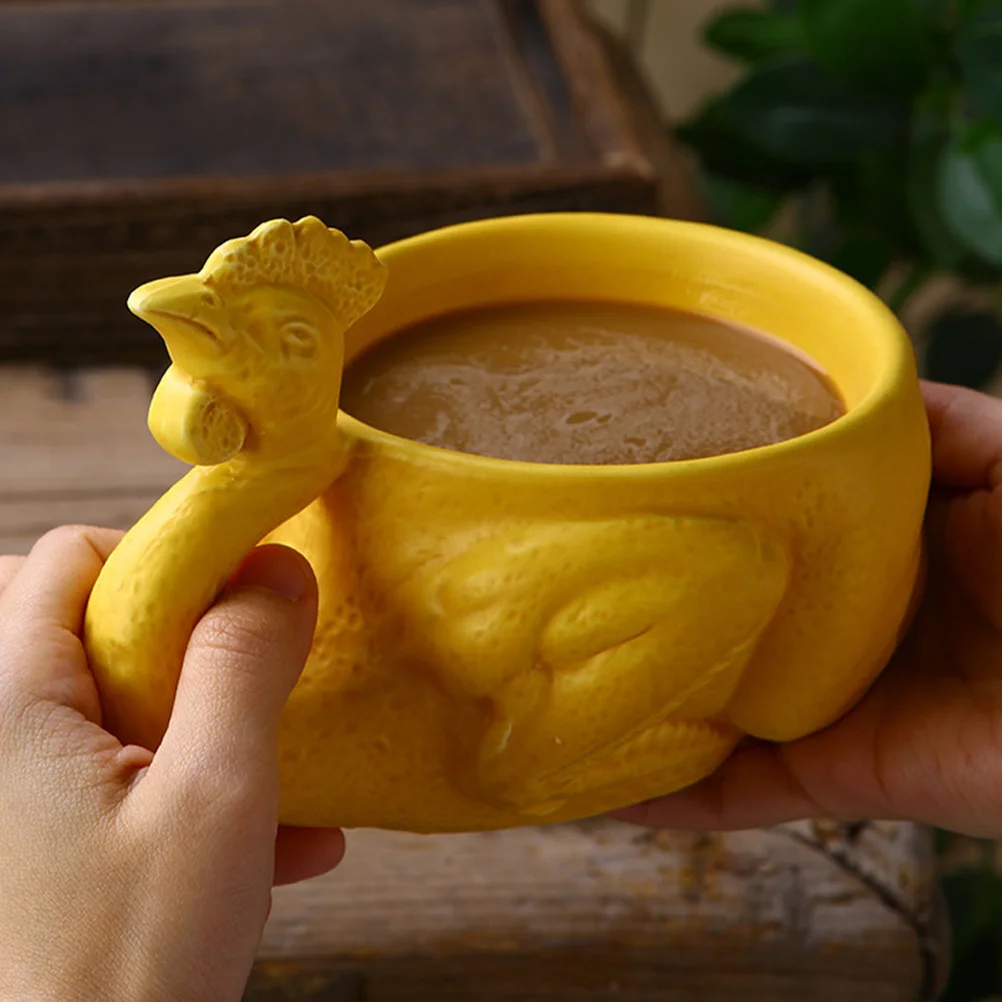 

Chicken Shape Ceramic Coffee Mug Funny Mug for Home Office Decorative Ceramic Cup Mugs with Lids for Hot Drinks