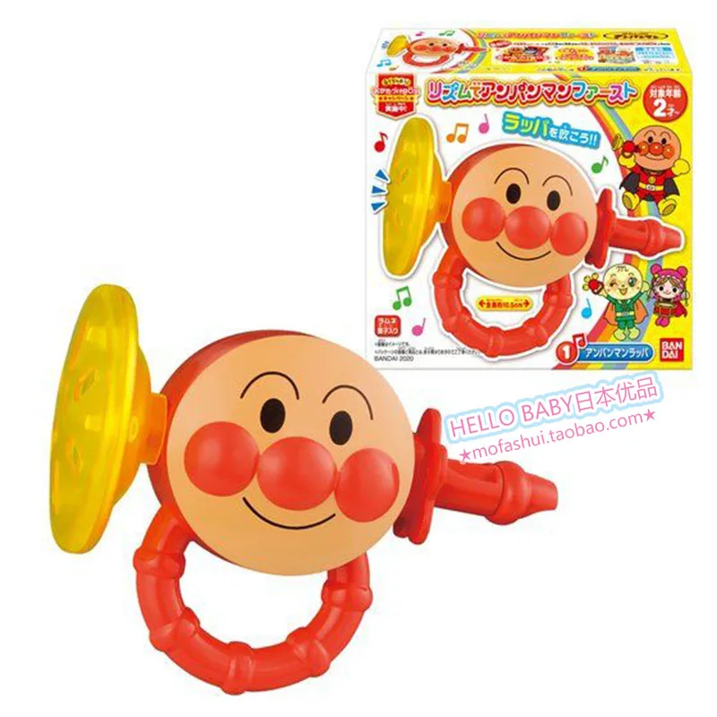 

Bandai Genuine Anpanman Action Figure Trumpet Rattle Drum Model Ornament Children Toys