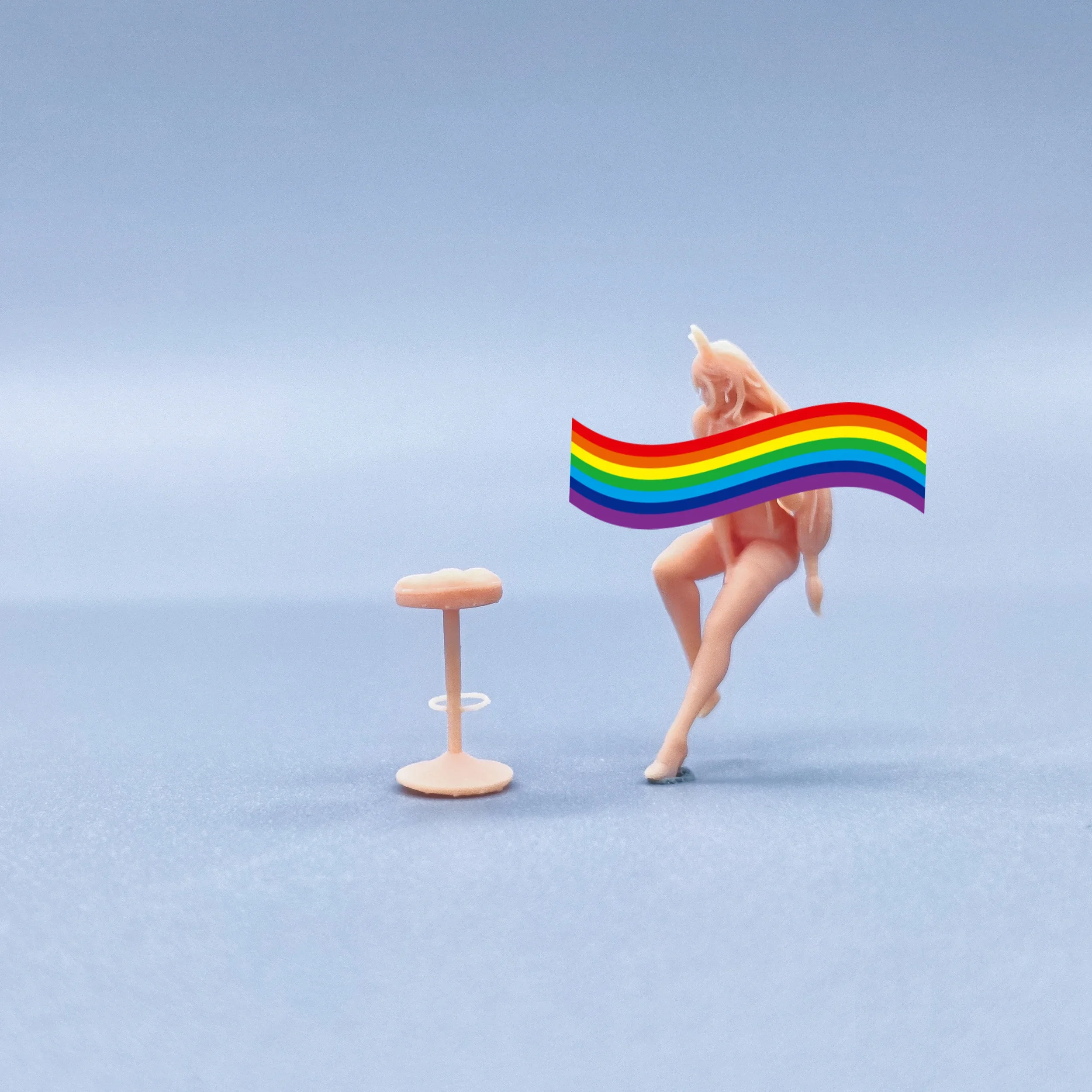 1/64 1/50 1/43 تماثيل مقياس نموذج الراتنج بار تيفا أرنب فتاة غير ملونة المنمنمات ديوراما رسمت باليد V732 V733 #4