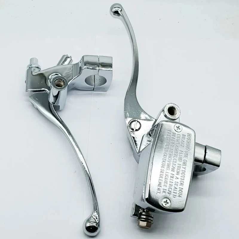 Alavanca de freio e embreagem cromada para motocicleta, cilindro mestre de 22mm para Honda CB400SF Yamaha Suzuki, kit de ferramentas de controle hidráulico