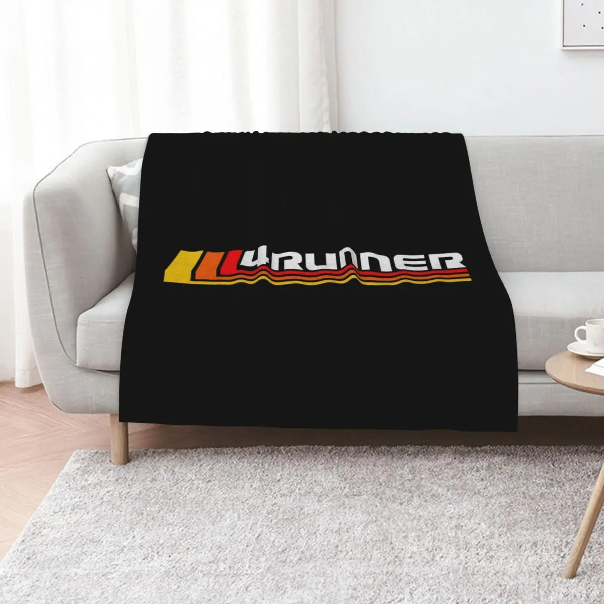 4 Runner heritage logo Throw Blanket funny gift Flannels Decorative Sofa Blankets For Sofas Luxury Brand Bed Blankets