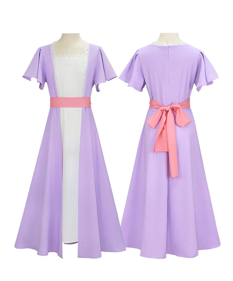 Titanic Rose vestido de plomo femenino vestido de gasa púrpura claro vestido de té de noche conjunto de cosplay