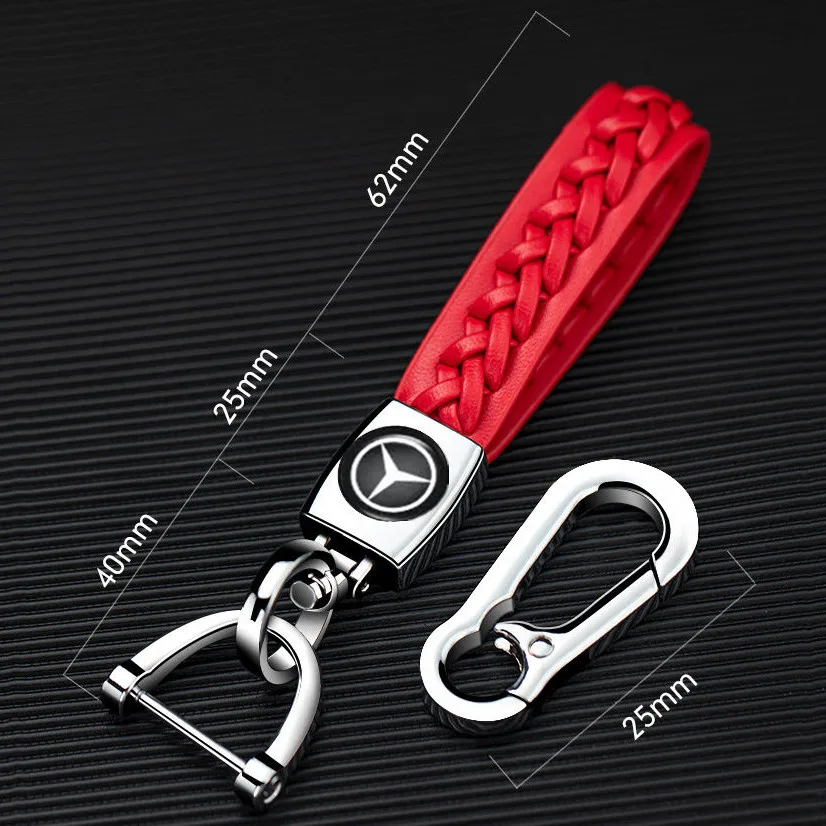 Metal Hand Braided Rope Car Keychain Holder for Mercedes Benz New B/C/E Class A Class C200L GLC GLK New CLA GLA Accessories