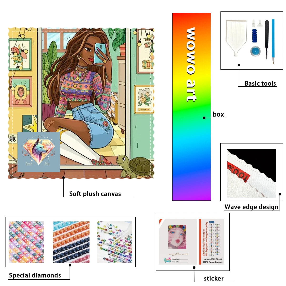 

【Piu Diamond Art】Frente al espejo Crystal AB Rhinestone FD Rhinestone Perfect Resin Diamond