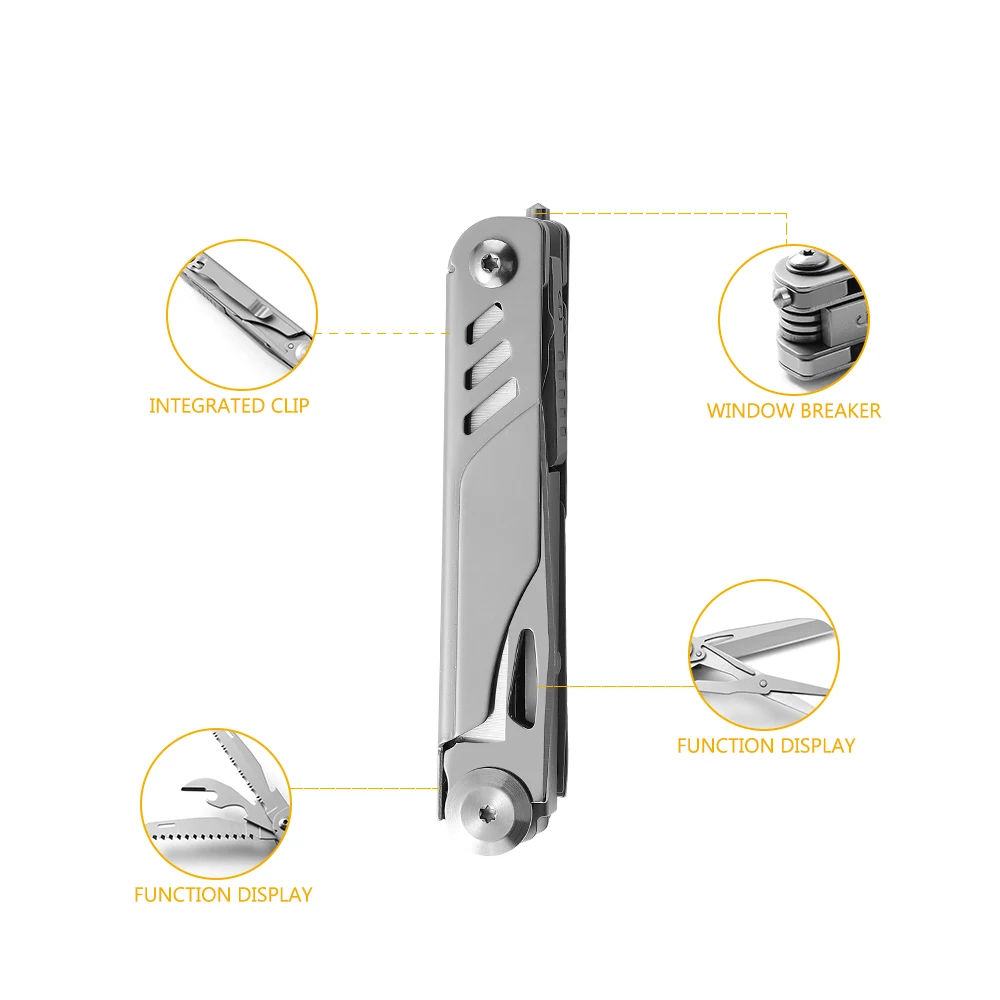 Pocket knife Multi-purpose tool for camping survival indoor and outdoor activities with corkscrew screwdriver Scissors saw