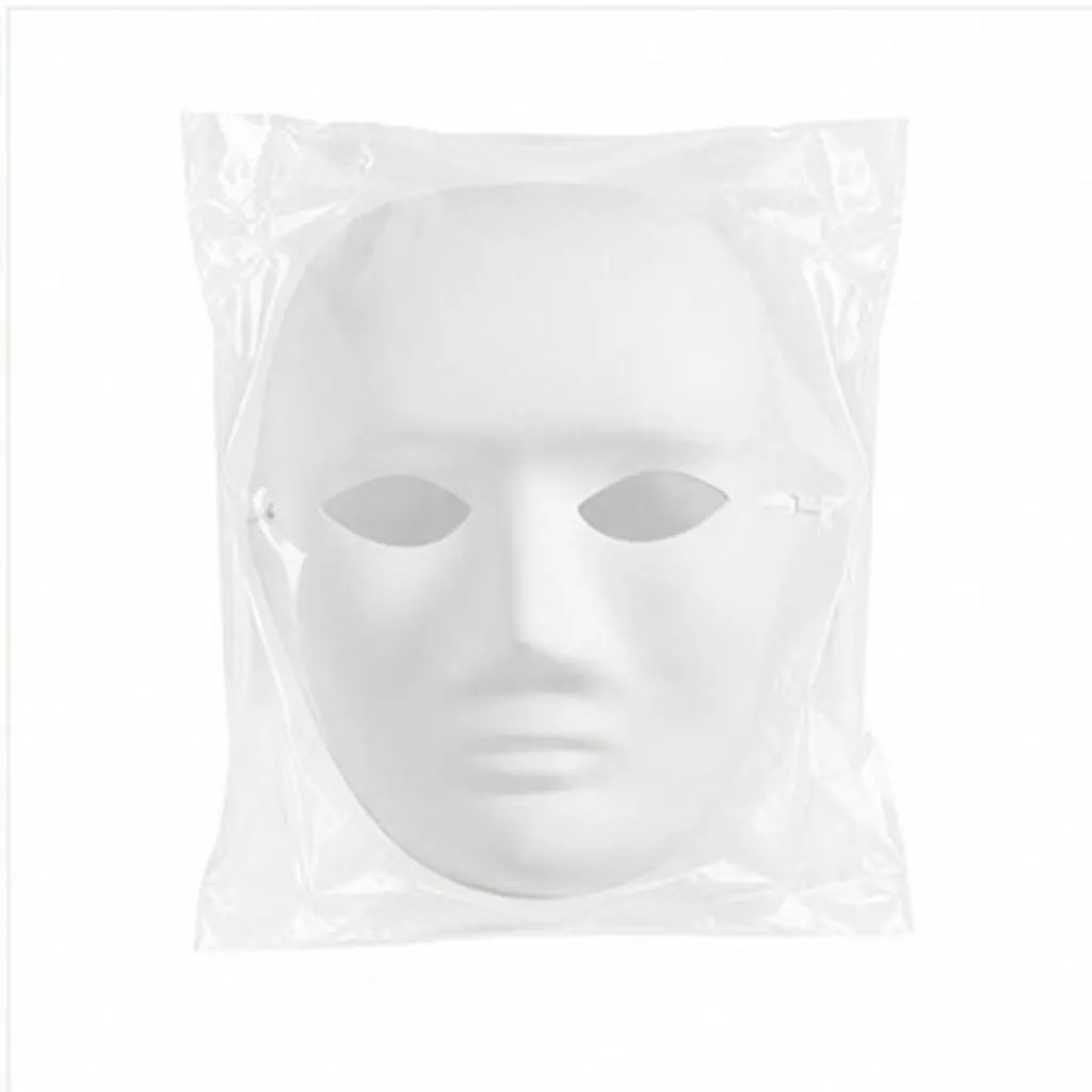 Blank Hand-Painted Mask Elastic Band Comfortable Fit DIY Painting Mask for Kids Adult Creative Art Activity Halloween Costume