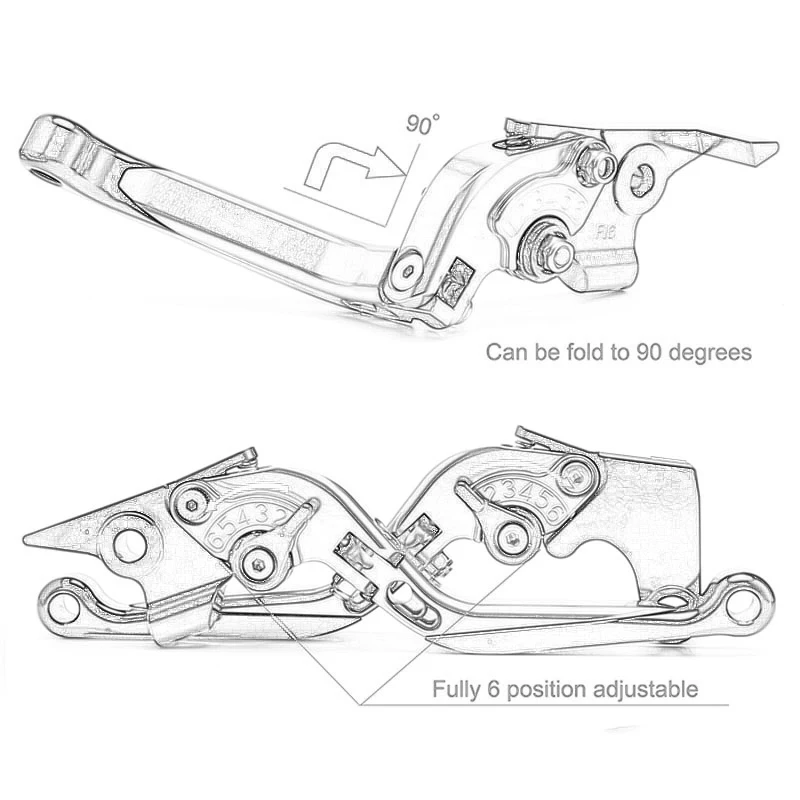 For Bandit 650S 15 GSF600S GSF 600S GSF600 S GSF 600 S GSF250 1996-2007 Motorcycle Adjustable Folding Brake Clutch Levers