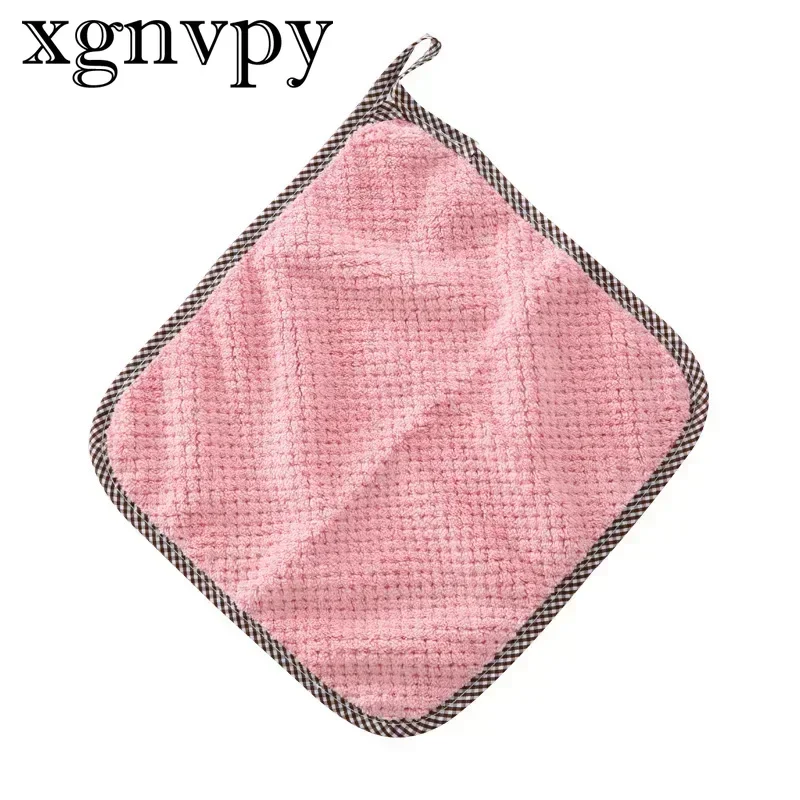 Enlarged Thickened Hand Towel Cleaning Rags for Kitchen Household Hanging Coral Velvet Hand Towels Double-sided Dishcloth