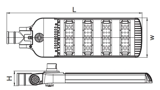 Lâmpada fotocélula externa modular projetada de 150 watts LED com IP66 para aplicação rodoviária
