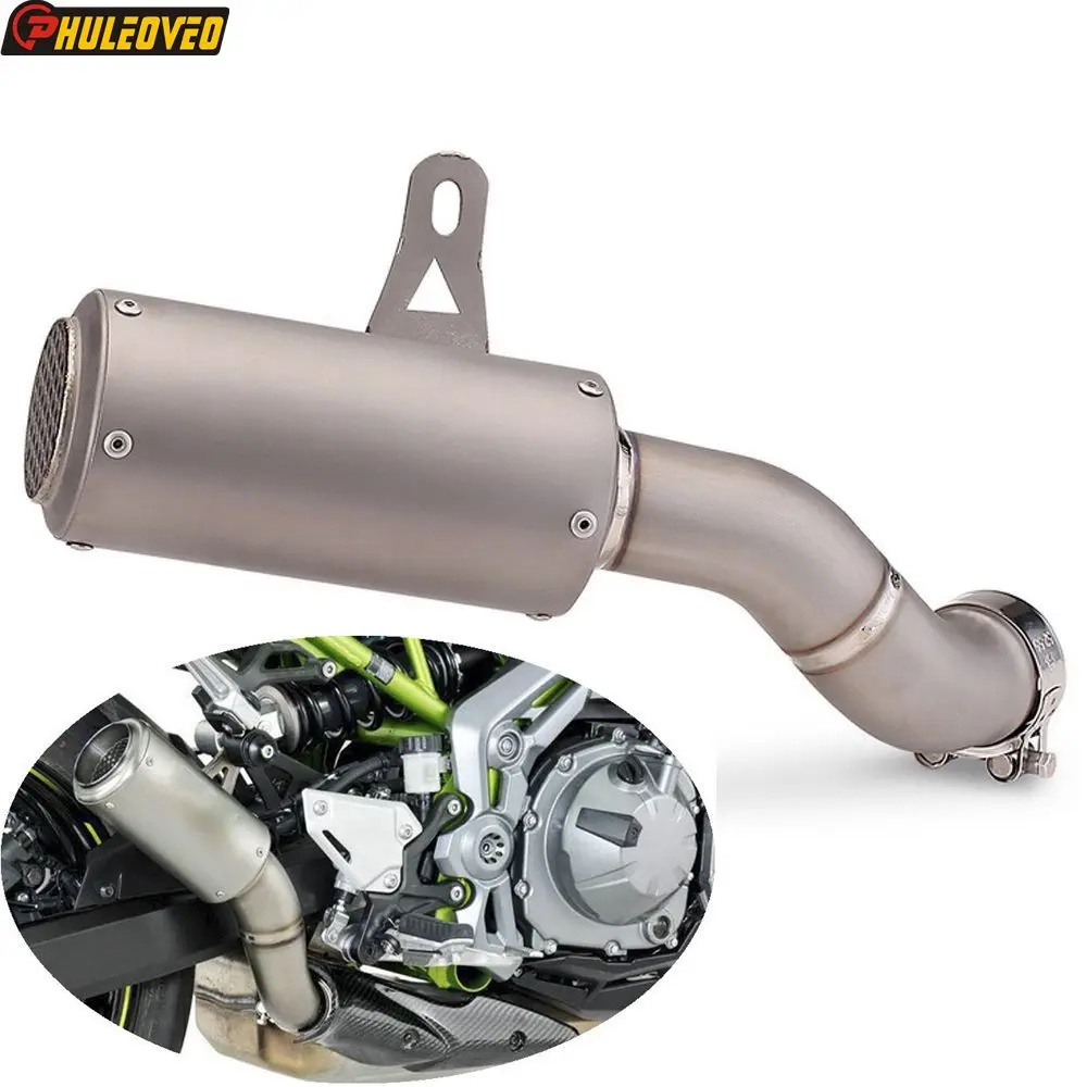 

For Kawasaki Z900 A2 2018-2024 Z900E 2017-2018 Z900 2017-2019 Motorcycle Exhaust Escape Moto Muffler Middle Link Pipe