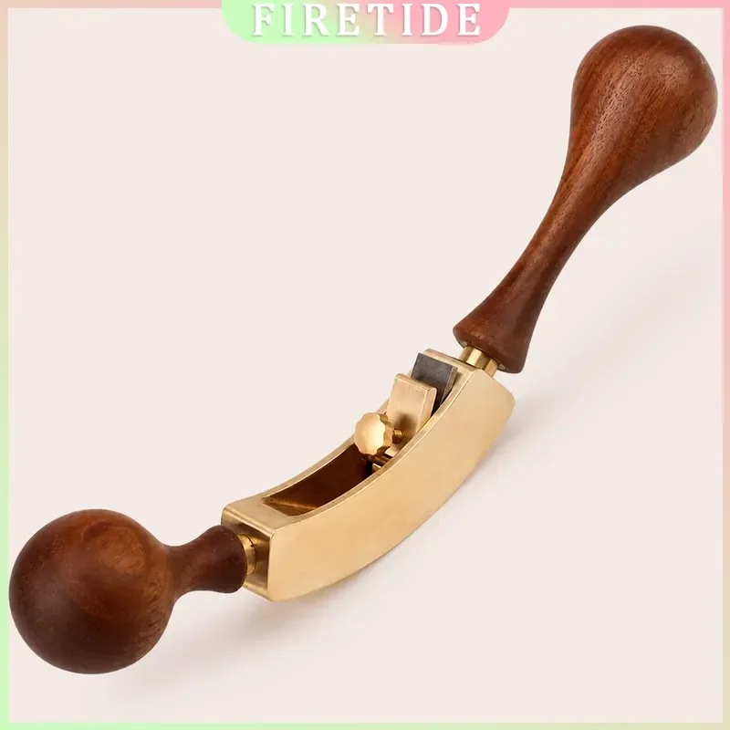 Copper Hand Planer Arc Bottom Woodworking Tool for Musical Instrument Making Carpentry DIY Circular Arc Planing