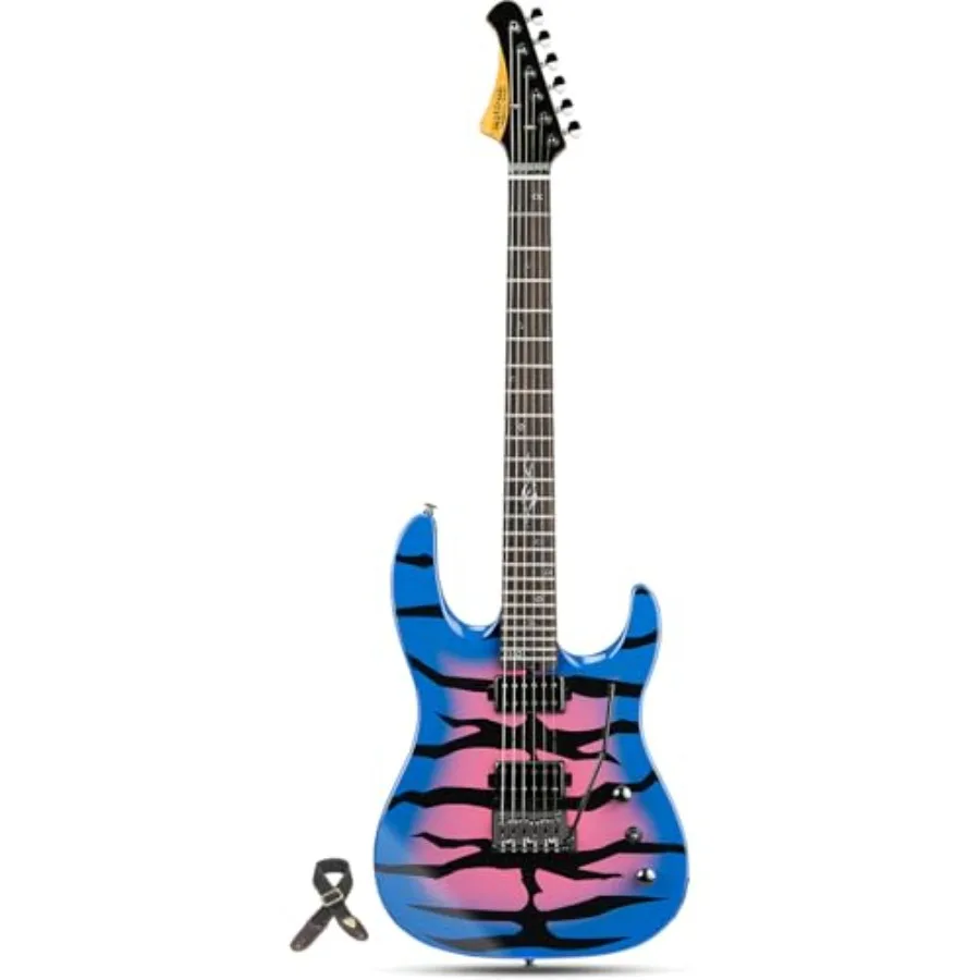 

Электрогитара WestCreek Aetheris Solid Body с грифом из обжаренного клёна и ладами из нержавеющей стали, синяя отделка, 24 лада, костяной нут