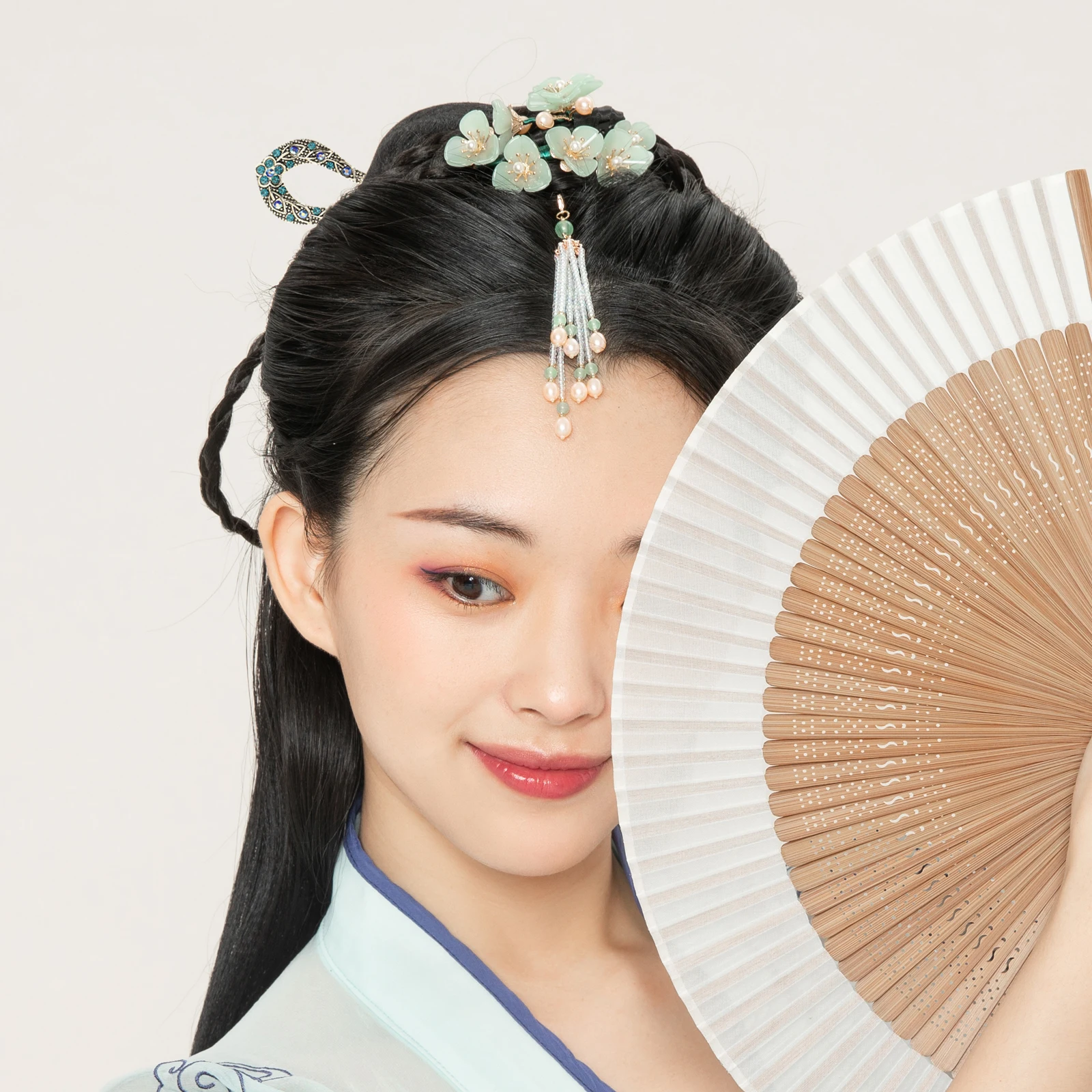 

2pcs Hairpin Vintage Double Prong Rhinestone Dovetail Clip for Women Party Wedding Banquet Blue Color Hair Accessories Styling