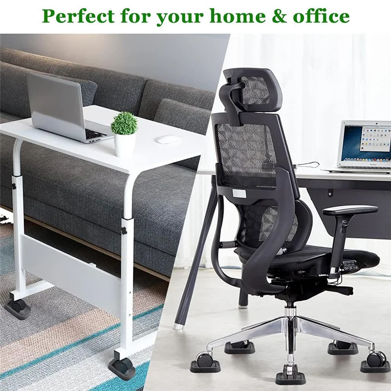 CMHI-5Pcs Universal Simple Installation Computer Chair Stool Wheel Bed,Stopper & Furniture Stopper Caster Cups