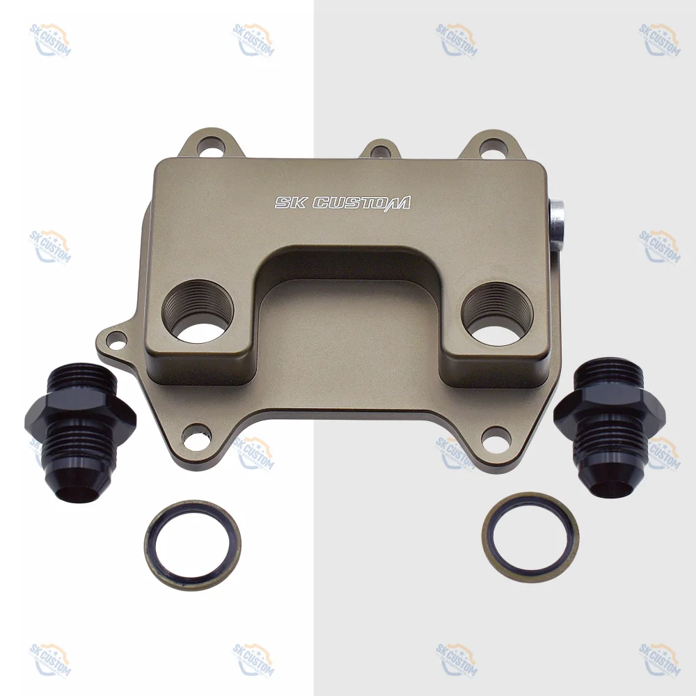 Adaptador de Enfriador de Aceite para Motor Diésel SK CUSTOM para Volkswagen Audi EA188 2.0 TDI CBAB CBBB, OE: 03L117021C