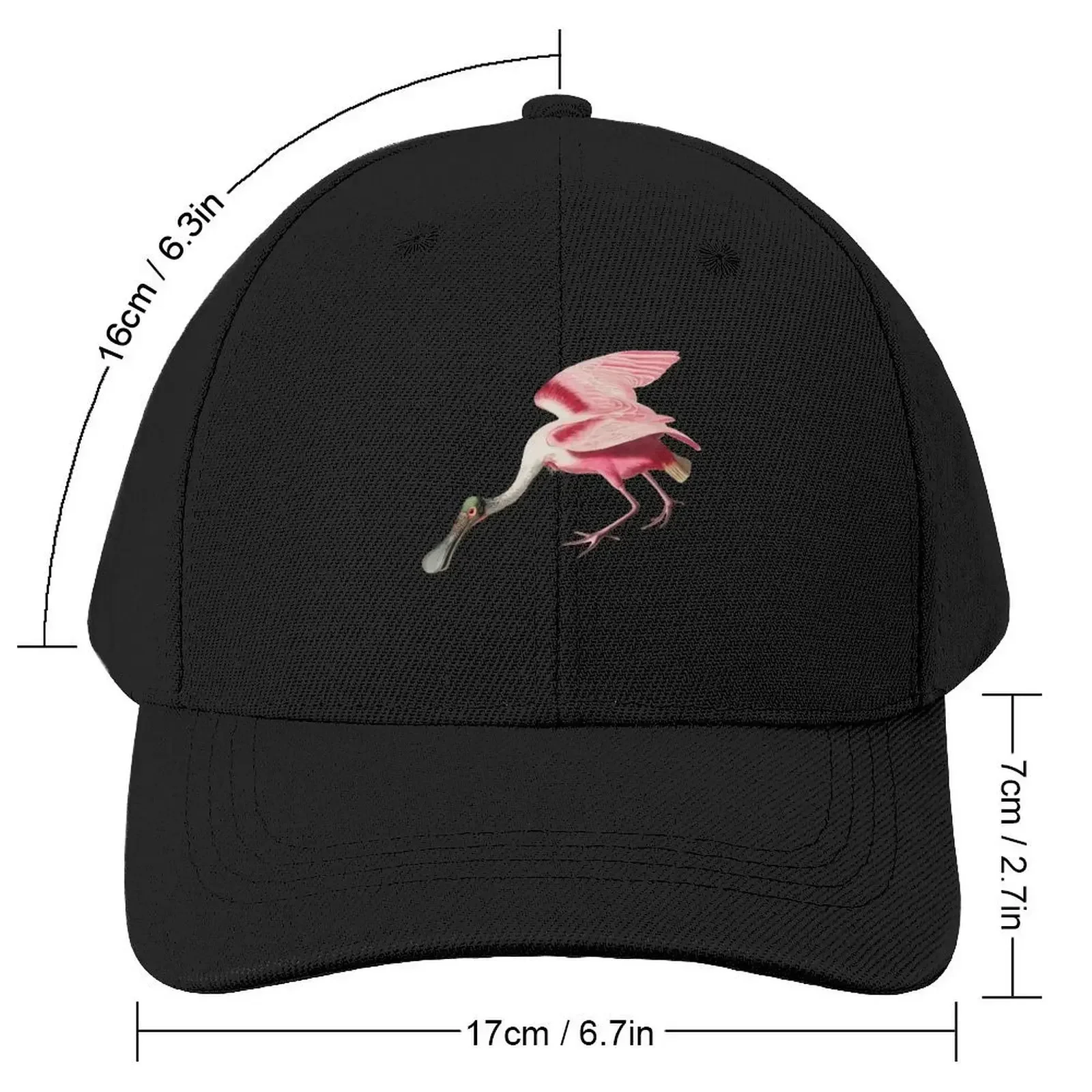 Audubon's roseate spoonbill Baseball Cap Hat Baseball Cap Kids Hat Military Cap Man Golf Hat Man Women's Beach Outlet 2025 Men's