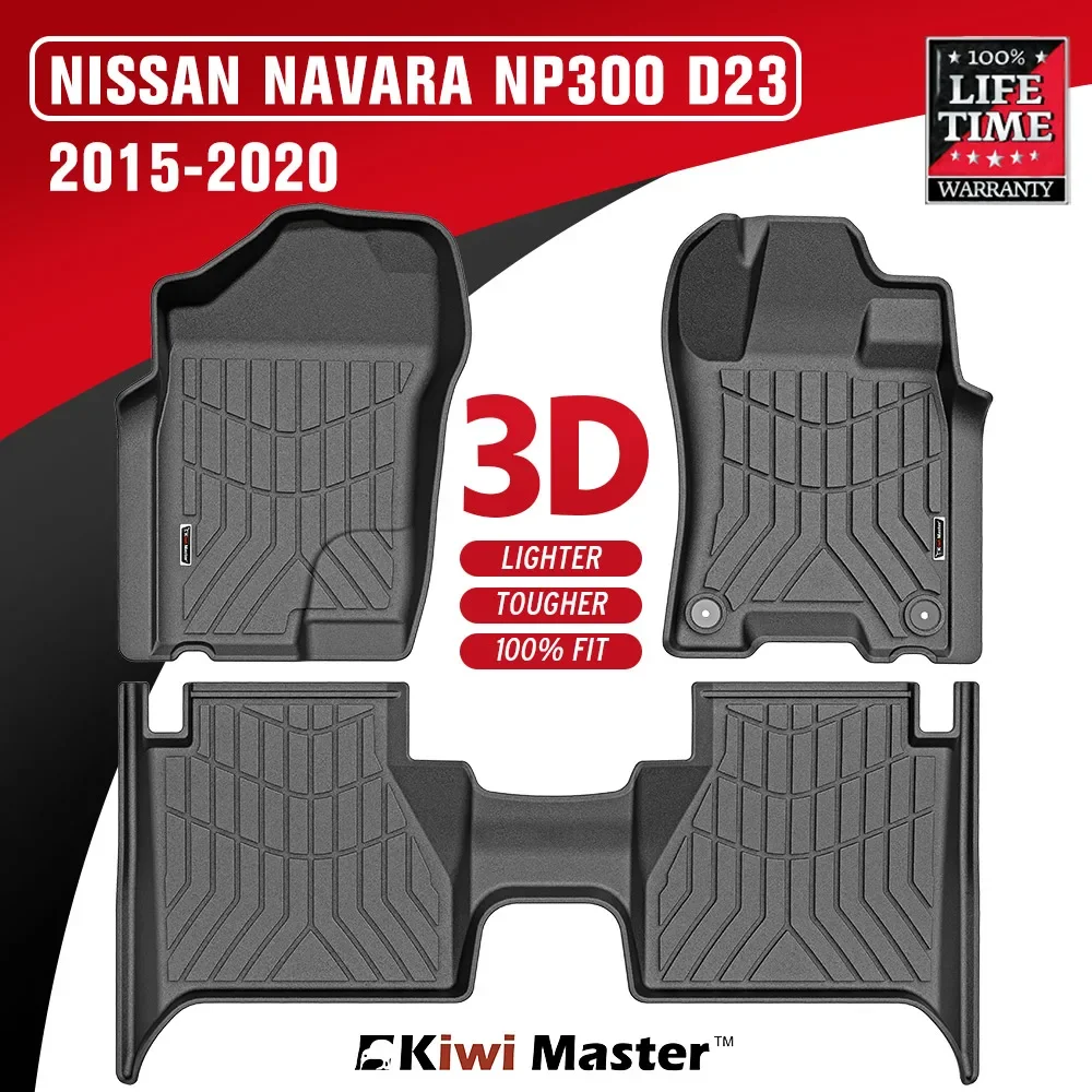 3D TPE Floor Mats For Nissan Navara NP300 D23 2015-2020