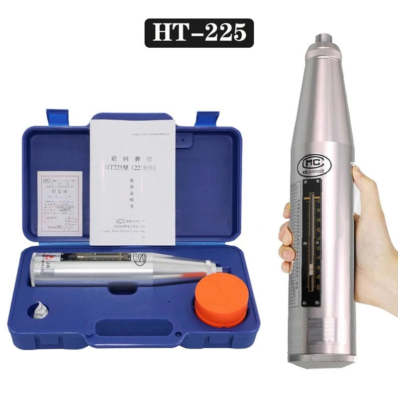 

HT-225 Portable Concrete Rebound Test Hammer Schmidt Hammer Testing Equipment Resiliometer HT-225 (blue Instrument Case)